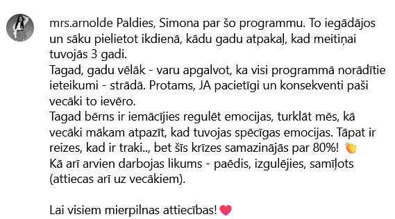Pedagoga atsauksme