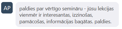 Pedagoga atsauksme